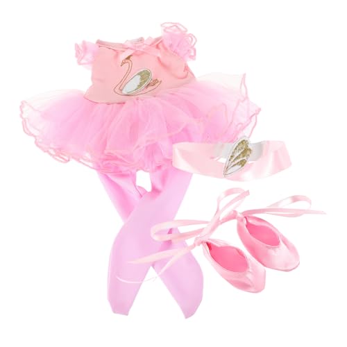 ibasenice Puppentanzkleid Mit Ballett-Tutu Und Stirnband Puppenballettausrüstung Für Ballerina-Puppen-Outfits Und Prinzessinnen-puppenkleidung von ibasenice