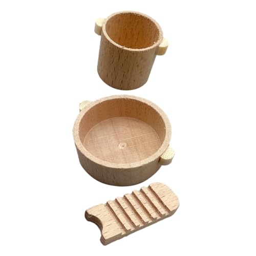 ibasenice Langlebig Gefertigtes Mini-waschbecken – Puppenwaschset Aus Holz Ideale Dekorative Miniatur Für Das Kinderspielzimmer von ibasenice