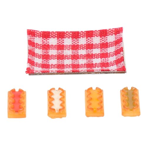 ibasenice 1 Satz Puppenhaus-Cookie-Pack bastelset basteln für kinderspielsachen spielsachen Dollhouse Accessories Miniaturfutter Keksverzierung Stoff Colorful von ibasenice