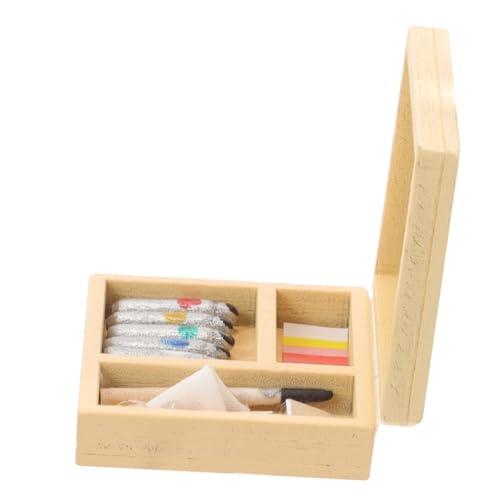 ibasenice 1 Satz Puppenhaus-farbkasten Miniatur Dekoration Bausatz Für Zubehör Mini-hausverzierung Puppenhaus Puppenhauslieferungen Puppenhausverzierung Plastik von ibasenice