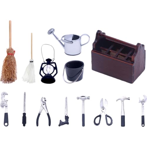 ibasenice 1 Satz Puppenhaus-werkzeugkasten Kleines Hauszubehör Puppenhaus-werkzeugsatz Mini- -Tool-kit Miniatur-puppenhauszubehör Winziges Hausreparaturwerkzeug Black Holz ibasenice 1 Satz Puppenhaus-werkzeugkasten Kleines Hauszubehör Puppenhaus-werkzeugsatz Mini- -Tool-kit Miniatur-puppenhauszubehör Winziges Hausreparaturwerkzeug Black Holz von ibasenice