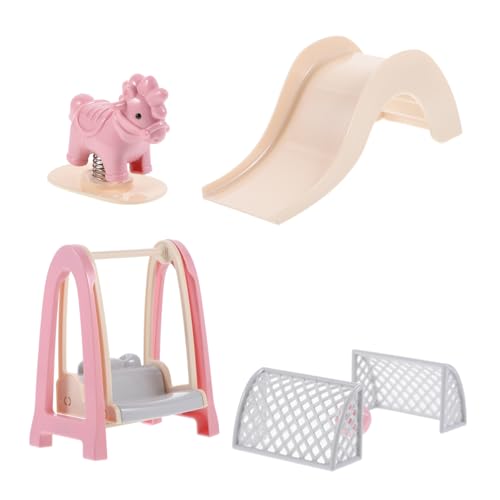 ibasenice Mini-Tore-Spielzeug Für Puppenhaus 1 Set Miniatur-schaukel-Set Mit Rutsche Für Fantasievolles Spielen Von Jungen Und Mädchen von ibasenice