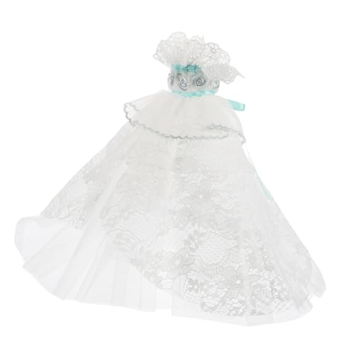 ibasenice 1 Satz Puppenkleidung Hochzeitsbrautkleid Mini-hochzeitskleid Puppe Mini Formelles Kleid Kleines Kleid Für Puppe Wiederverwendbares Puppenkleid Dekoratives Puppenkleid Kunststoff von ibasenice