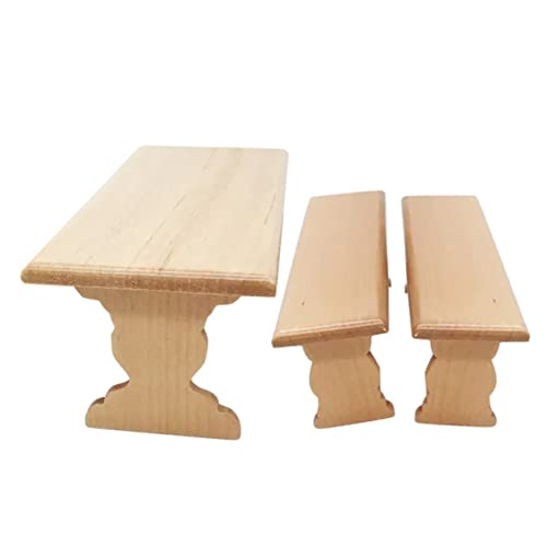 ibasenice 1 Satz Puppenstubentisch Und Stühle Hausmöbel Puppenhaus Handwerk Mini-Essen Dollhouse Decor Miniaturblumen Dolly House Tischmodell Tischbank Miniatur Mikromöbel Hölzern Khaki ibasenice 1 Satz Puppenstubentisch Und Stühle Hausmöbel Puppenhaus Handwerk Mini-Essen Dollhouse Decor Miniaturblumen Dolly House Tischmodell Tischbank Miniatur Mikromöbel Hölzern Khaki von ibasenice