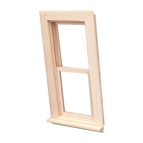 ibasenice 1 Satz Puppenstubentüren Und -Fenster Aus Holz Haushaltsfenstermodell Kinderzubehör Tisch-mini-Fenster Dekoratives Fenstermodell Puppenfenster Tischspielzeug Für von ibasenice