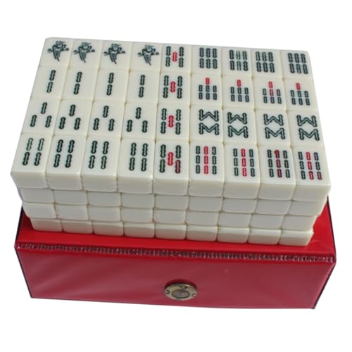 ibasenice 1 Satz Reise Freizeit Mahjong Spielzeug Kleiner Mahjong Schachbrett Reisen Acryl von ibasenice