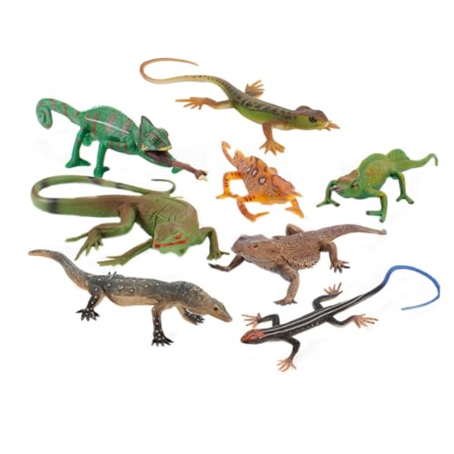 ibasenice 1 Satz Reptilienmodell tierfiguren für rätselbuch gieskanne kinderspielzeug rätsel Mini- für Hausdekoration Simulationseidechse PVC von ibasenice