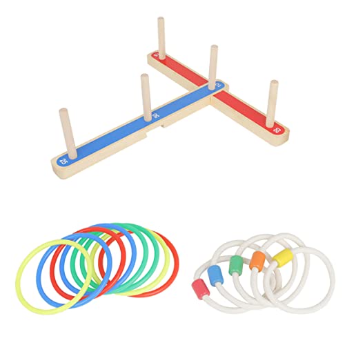 ibasenice 1 Satz Ringwurfspiel für Holzspielzeug für Drinnen und Draußen Fördert Motorik und Koordination Design für Familienaktivitäten und Partys ibasenice 1 Satz Ringwurfspiel für Holzspielzeug für Drinnen und Draußen Fördert Motorik und Koordination Design für Familienaktivitäten und Partys von ibasenice