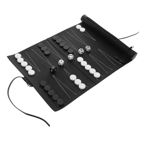 ibasenice Tragbares Set Backgammon Brettspiel Pu Leder Schachbrett Reisespiel Faltbares Set ibasenice Tragbares Set Backgammon Brettspiel Pu Leder Schachbrett Reisespiel Faltbares Set von ibasenice