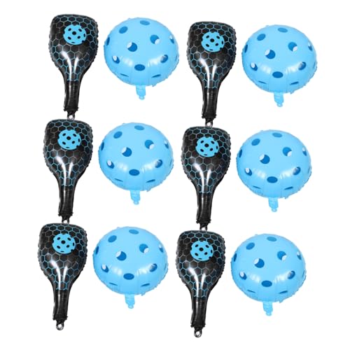 ibasenice 1 Satz Schlägerballon -set Sportbälle, Geburtstagsballons, Dekorationen Partyballons Dekorationen Aluminiumballons Sportballons Aufblasbares Ballondekor Himmelblau Aluminiumfolie von ibasenice