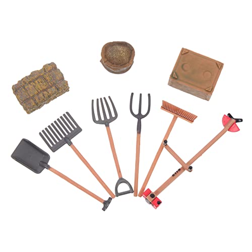 ibasenice 1 Satz Simulations-Farm-Tools für kinderspielzeug Farm Toys Scheune landwirtschaftliche Werkzeuge Miniatur Miniatur-Gartengerät Miniaturen Plastik von ibasenice