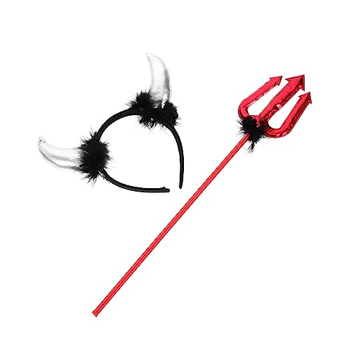 ibasenice 1 Satz Stirnband aus Horn Halloween-Accessoires Kostüm Hörner Halloween-Teufelskostüm halloween haarschmuck halloween haarreif Party-Stirnband Halloween-Teufel-Cosplay-Kostüm Stoff von ibasenice