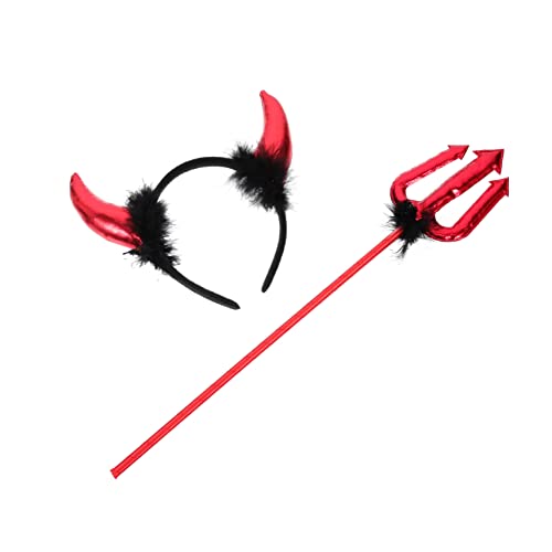 ibasenice 1 Satz Stirnband aus Horn Teufelshorn Headset Halloween-Teufelskostüm halloween haarschmuck halloween haarreif Halloween-Teufel-Stirnband Halloween-Teufel-Cosplay-Kostüm Plastik von ibasenice
