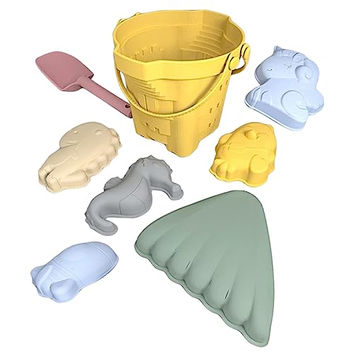ibasenice Interaktives Kinderspielzeug Strandspielzeug-Set Für Kinder Silikon-sandeimer Sieb Gelb 8-teilig ibasenice Interaktives Kinderspielzeug Strandspielzeug-Set Für Kinder Silikon-sandeimer Sieb Gelb 8-teilig von ibasenice
