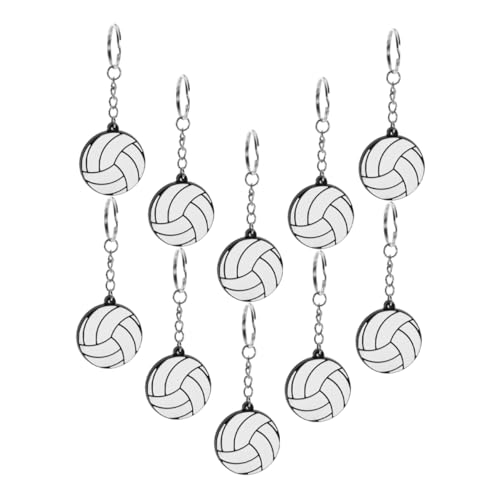 ibasenice 1 Satz Teiliges Pvc Volleyball Schlüsselanhänger Sportliche Dekoration Für Taschen Rucksäcke Und Autoschlüssel Für Geburtstagsfeiern Und Anlässe 10 Stück von ibasenice