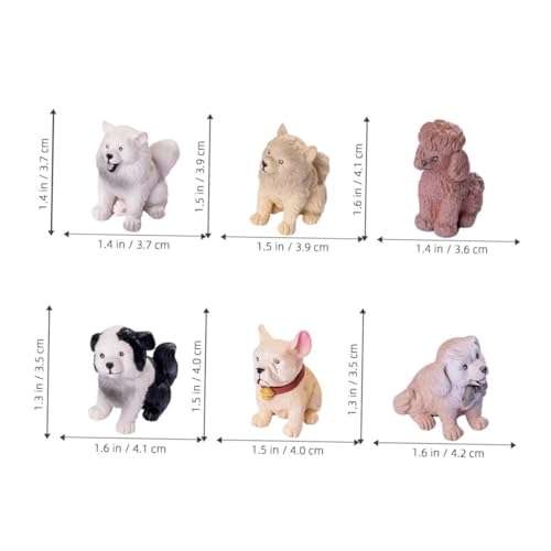 ibasenice 6stücke Miniaturfiguren Von Hunden Handbemalt Teiliges Winziger Tiere Süße Welpenstatuen Als Autoornament Kleine Figuren Für Kuchendekorationen Und Spielzeug von ibasenice