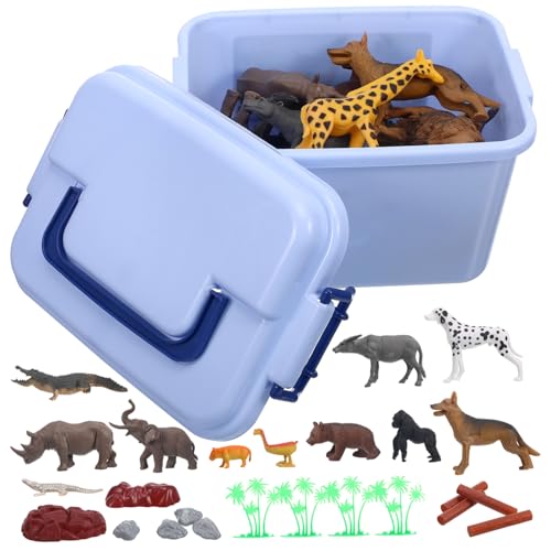 ibasenice 1 Satz Teiliges Set Realistische Tiermodelle aus Kunststoff für Lustige Spielzeuge für Zoo mit Aufbewahrungsbox für und Spielszenarien von ibasenice