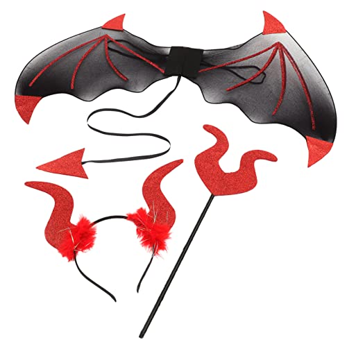 ibasenice 1 Satz Teufelsflügel halloween schminke halloween make up schminke für halloween devil sticks Maske Kostüme Mantel Stirnband aus Teufelshorn Teufel Kostüm Requisit Eisendraht rot ibasenice 1 Satz Teufelsflügel halloween schminke halloween make up schminke für halloween devil sticks Maske Kostüme Mantel Stirnband aus Teufelshorn Teufel Kostüm Requisit Eisendraht rot von ibasenice