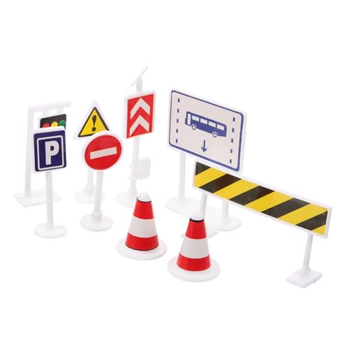 ibasenice Pädagogisches Verkehrszeichen-Set 1 Set Jungen Und Mädchen Verkehrszeichen Spielset Straßenschilder Spiel Ampel Spielzeug Sicherer Robuster Kunststoff von ibasenice