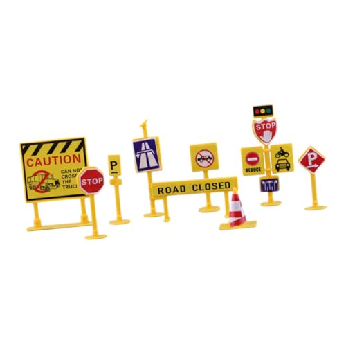 ibasenice Straßensperren-Spielzeug – Set Mit Miniatur-verkehrszeichen-Spielzeug – Pädagogisches Verkehrszeichen-Spielzeug Für Kinder – Perfektes Für Jungen Und Mädchen von ibasenice