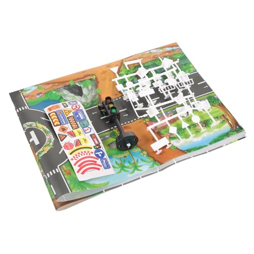 ibasenice 1satz Verkehrsschildern Für Mädchen Lernspielzeug Mit Verkehrssymbolen Und Ampeln Dinosaurier-spielmatte Fördert Spiel Und Verkehrswissen von ibasenice