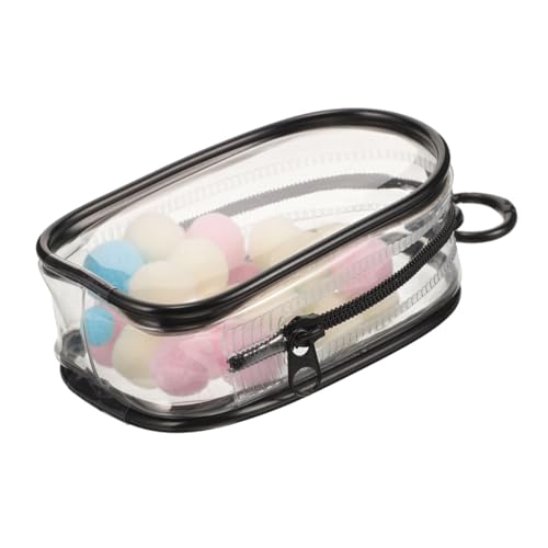 ibasenice 1 Satz Verpackung Mit Kapselverschluss Kleine Reißverschlusstasche Schlüsselanhänger-Beutel Deckel Transparente Tasche Rucksack Hängende Kleine Tasche Sous Vakuum Mini Plüsch Black von ibasenice