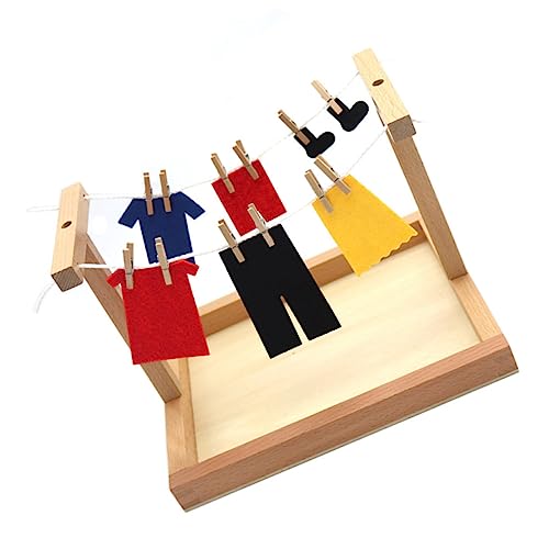 ibasenice 1 Satz Wäsche Aktivität besetztes Brett Kleiderbügel Besetztes Brett für Kleinkinder holzspielzeug Toys aus Holz für ibasenice 1 Satz Wäsche Aktivität besetztes Brett Kleiderbügel Besetztes Brett für Kleinkinder holzspielzeug Toys aus Holz für von ibasenice