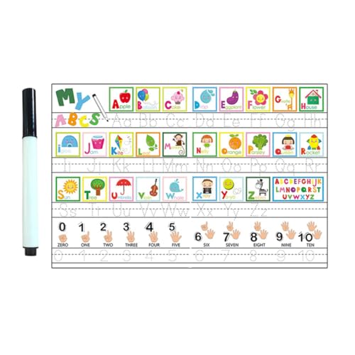 ibasenice Namensaufkleber für Jungen und Mädchen Pädagogische Wandaufkleber Schulaufkleber Löschbares Alphabet-Aufkleber-Set Lernwerkzeug von ibasenice