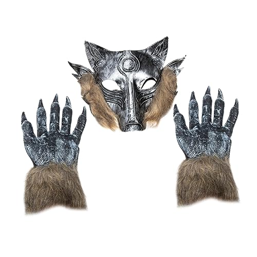 ibasenice 1 Satz Wolfsmaske Maske reinigen Masken Wolf Kostüm Fuchsmaske Halloween-Skeletthand halloween dekoration halloween-dekoration Halloween-Maske Party-Performance-Maske Plastik von ibasenice