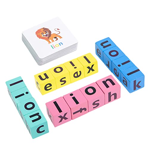 ibasenice Alphabet-rechtschreibspielblöcke – Lernspielzeug Für Kinder Mit Buchstabenblöcken Spielset Zum Kognitiven Lernen Für Kinder ibasenice Alphabet-rechtschreibspielblöcke – Lernspielzeug Für Kinder Mit Buchstabenblöcken Spielset Zum Kognitiven Lernen Für Kinder von ibasenice