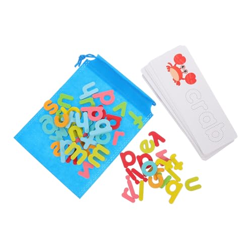 ibasenice 1 Satz Wortbuchstabierspiel Für Sensorisches Bildungsspielzeug Alphabet -lernspielzeug Spielsachen Und Spiele Lernspielzeug Sehen Und Buchstabieren Colorful Holz von ibasenice