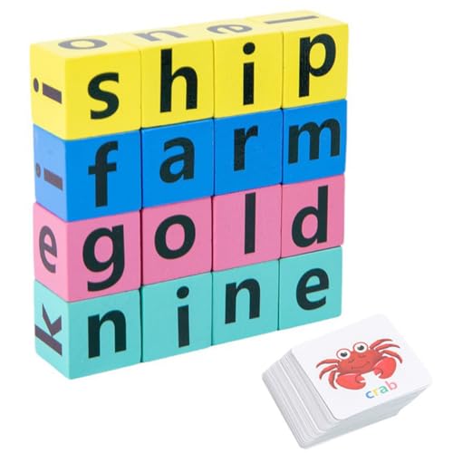 ibasenice 1 Satz Wortbuchstabierspiel Kleinkind-Puzzle Alphabet-buchstabierspiele Für Kinderspielzeug Holzspielzeug Für Kleinkinder Lernen Alphabet- Hölzern von ibasenice