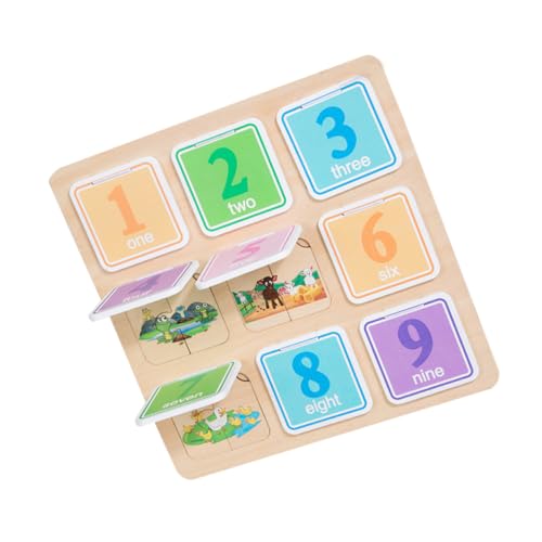 ibasenice 1 Satz Zahlen Puzzle Holzpuzzles für Kinder Lernrätselbrett Babyspielzeug Baby Spielzeug Spielzeuge Spielzeug für Kleinkinder Holzpuzzle für Kinder Steckpuzzle für Kleinkinder Tier von ibasenice