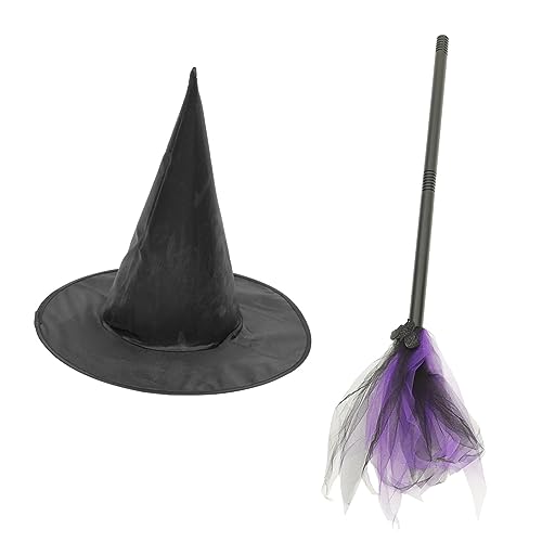 ibasenice 1 Satz Zaubererhut Besen Besenstiel Halloween Erwachsene Festival Cosplay Besen Modelle Besenstütze Dekoration Violett Plastik ibasenice 1 Satz Zaubererhut Besen Besenstiel Halloween Erwachsene Festival Cosplay Besen Modelle Besenstütze Dekoration Violett Plastik von ibasenice
