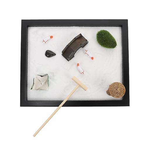 ibasenice Zen Landschaft Sandkasten Zen Sandkasten Wohnschmuck Sand Artware Büro Schreibtisch Meditationswerkzeug von ibasenice