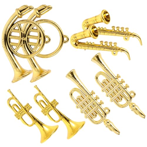 ibasenice 1 Satz Zubehör Für Puppenhäuser Klarinetteninstrument Für Miniatur Klassisches Instrument Mini House Accessory Mini-hausverzierung Mini-hausschmuck Plastik Golden von ibasenice