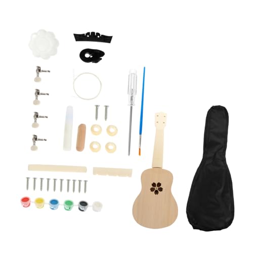 ibasenice 1 Satz Zusammenbau Der Ukulele DIY Ukulele Material Kit Kleines Gitarren DIY Material Verspieltes Ukulele-kit Manuelles Ukulele-kit Eltern- -Instrument Ukulele Bausatz Linde von ibasenice