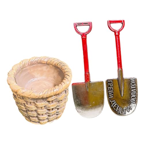 ibasenice 1satz Miniature Gartenwerkzeug Schaufel Korb Für Und Garten Dekoration Für Kreative Mini-szenen Und Gartenarbeit von ibasenice