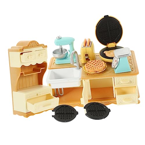 ibasenice 1 Satz puppenhauszubehör mini kühlschrank minifridge minikühschrank mini kühltruhe Miniatur-Dinge Küchenutensilien für kleine Häuser Mini- -Küchenzubehör Kinderspielzeug Plastik von ibasenice