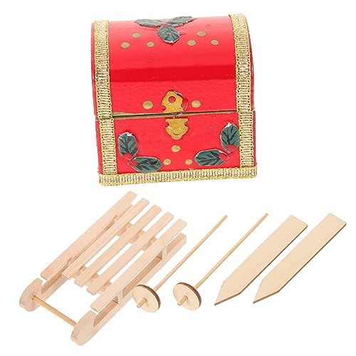 ibasenice Miniatur-weihnachtsschmuck Mini-hausdekoration Schlitten Ornament Holzhandwerk Heimdekoration ibasenice Miniatur-weihnachtsschmuck Mini-hausdekoration Schlitten Ornament Holzhandwerk Heimdekoration von ibasenice
