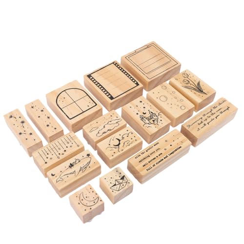 ibasenice 1 Schachtel DIY Romantische Kirschblüte Kompaktes Scrapbook Bastelset für Tagebuch Karten Geschenkanhänger Leichtes Wiederverwendbares Stempel kit für Kreative Dekorationen von ibasenice