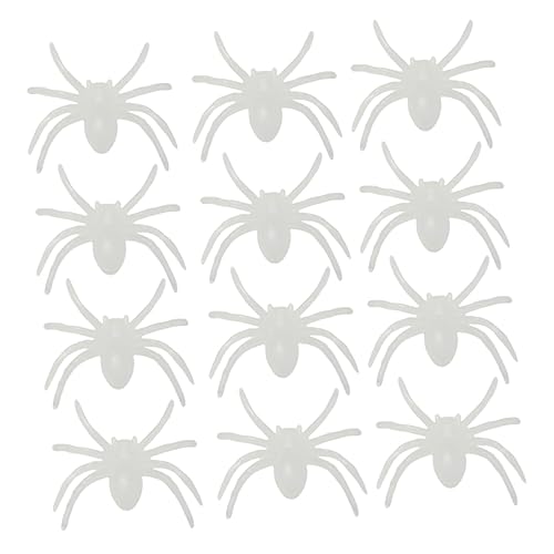 ibasenice 1 Set 12 Stück Leuchtende Spinnen Halloween Spinnen Halloween Dekoration Spinne Für Den Außenbereich Halloween Dekorationen Halloween Party Ornament Realistische Künstliche von ibasenice