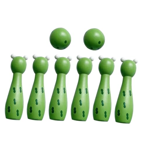 ibasenice Bowling-Set Für Kinder 8-teiliges Mini-Bowling Holzspielzeug Für Kleinkinder Lustiges Und Lehrreiches Indoor-Spiel von ibasenice