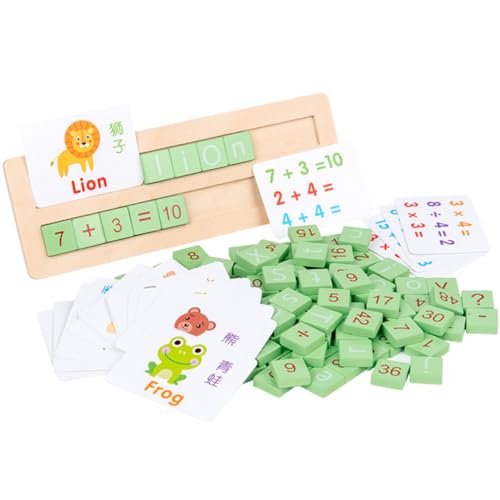 ibasenice 1 Set Buchstaben/Wortbuchstabierspielzeug Lernspielzeug Alphabet Intelligenz Brettspiel Zahlenpuzzle Frühlernspielzeug Puzzlespielzeug Zahlenkognitionsspielzeug von ibasenice