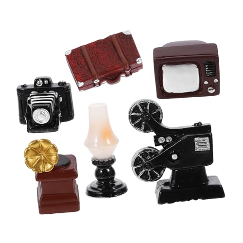 ibasenice Puppenhaus-zubehör Mini-phonographen-Modell 6-teiliges Mini- -Ornament Vintage- Miniatur-möbelset ibasenice Puppenhaus-zubehör Mini-phonographen-Modell 6-teiliges Mini- -Ornament Vintage- Miniatur-möbelset von ibasenice
