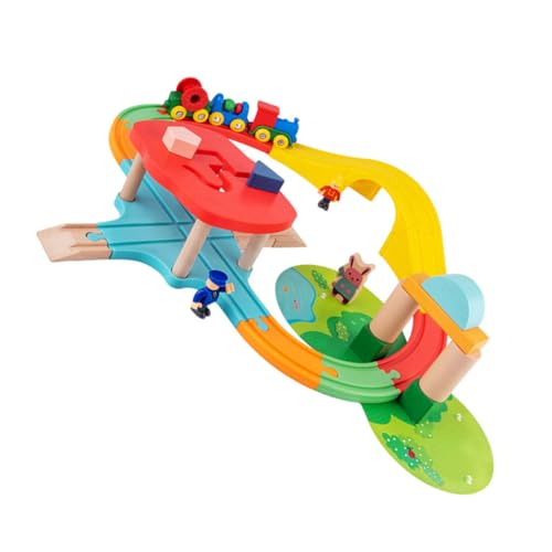 ibasenice 1 Set Eisenbahnschienen Kinderspielzeug Mini Szene Spiel Requisite Eisenbahn Spielzeugschiene Eisenbahn Kinderspielzeug Eisenbahn Minischiene Eisenbahnschienenspielzeug Buntes von ibasenice