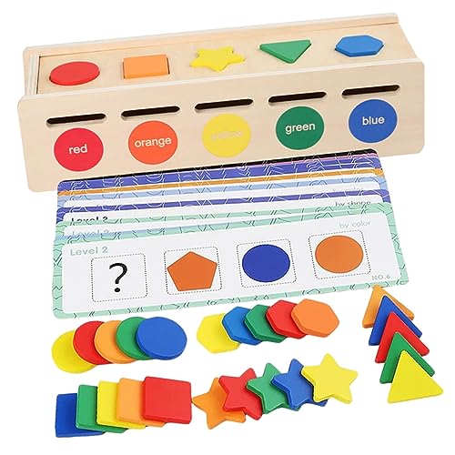 ibasenice 1 Set Formsortier Holzspäne Puzzles Für Kunst Und Handwerk Lernaktivitäten Für Kleinkinder Kompakter Formsortierer Pädagogisches Kinderspielzeug Kinderspielzeug Aus Holz von ibasenice