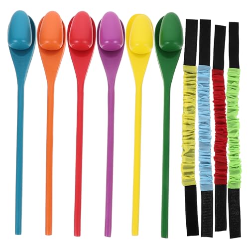 ibasenice 1 Set Gummi Staffellauf Spiele Zappeln Sensorischen Polyester Holz von ibasenice