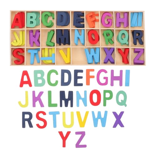 ibasenice 1 Set Holz Alphabet Buchstaben Set Mit Ablage Für Frühe Bildung Interaktives Lernspielzeug Vorschulerziehung Holzbuchstaben von ibasenice
