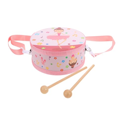 ibasenice 1 Set Hüfttrommel Schlagzeug Schlaginstrument Klaviertastatur Performance Trommel Babyspielzeug Musikspielzeug Pädagogische Trommel Schlaginstrumente Stoff Rosa von ibasenice